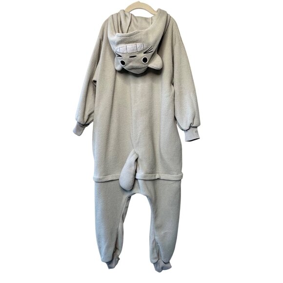 TOTORO Costume Onesie Kids 115 5-6 NewCosplay Cozy Pajamas Halloween Romper - Picture 2 of 9